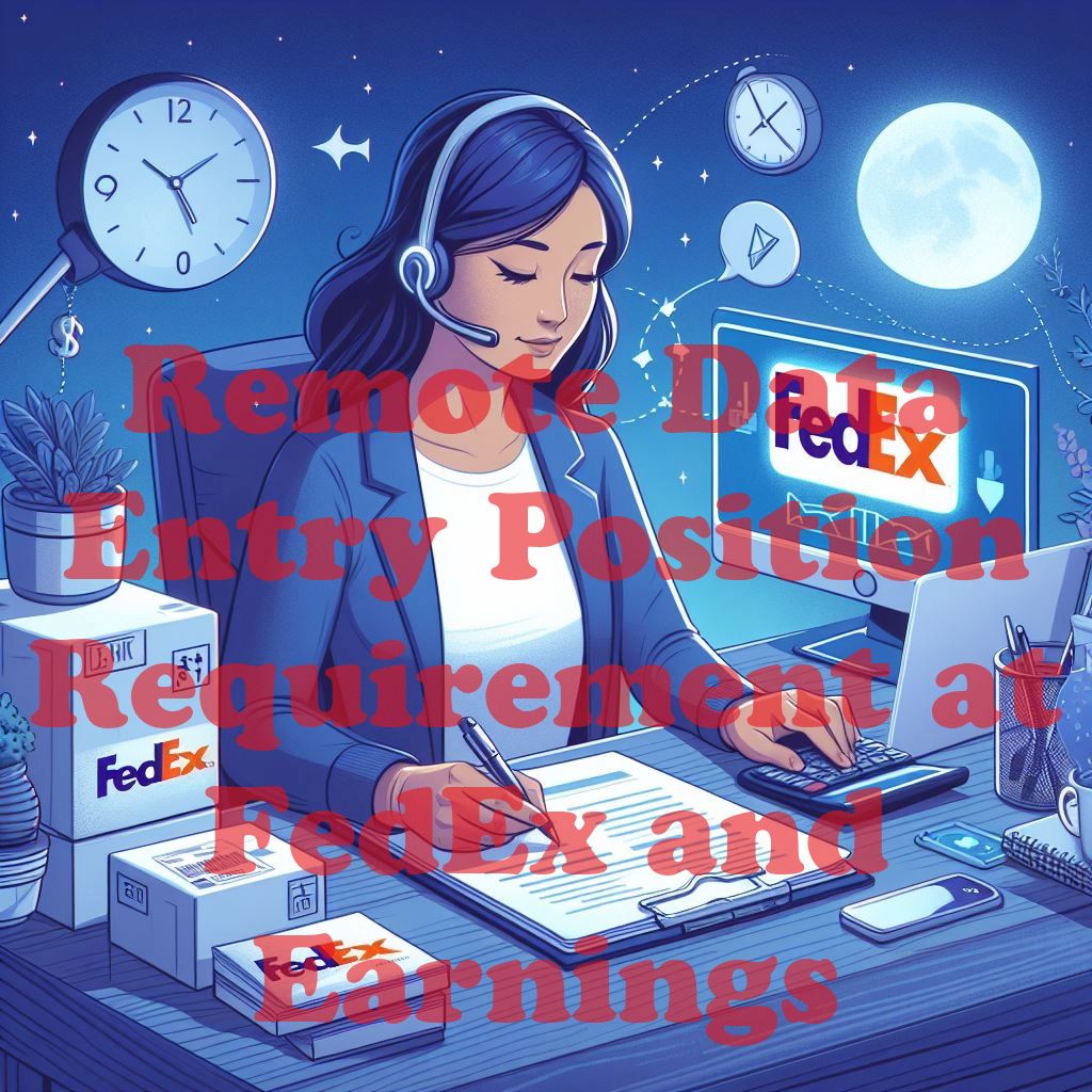 Remote Data Entry Position Requirement for FedEx and Earnings